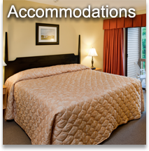 A view of the main bedroom in a suite at The Summit Resort