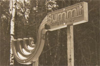 The original entrance sign to The Summit Resort