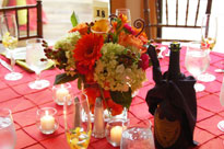 A fancy table setting for a wedding at The Summit Resort