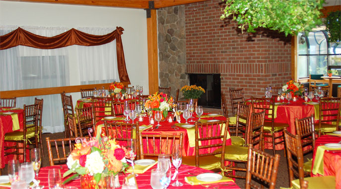 Table settings in our NH wedding venue